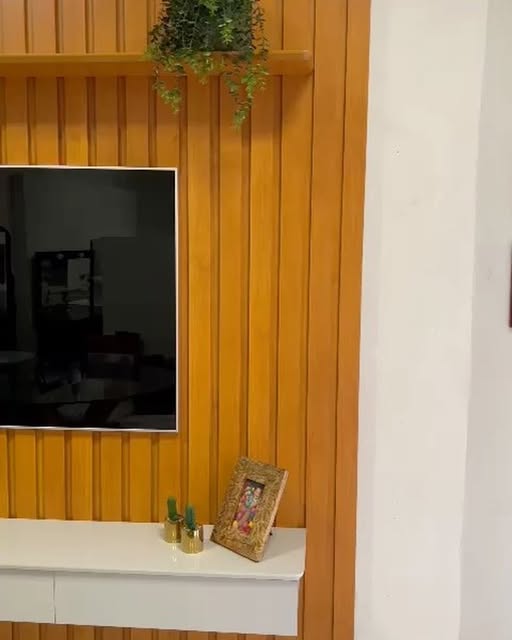 Painel ripado instalado em sala de cliente Unique